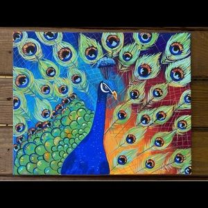 Peacock painting print! 11x14